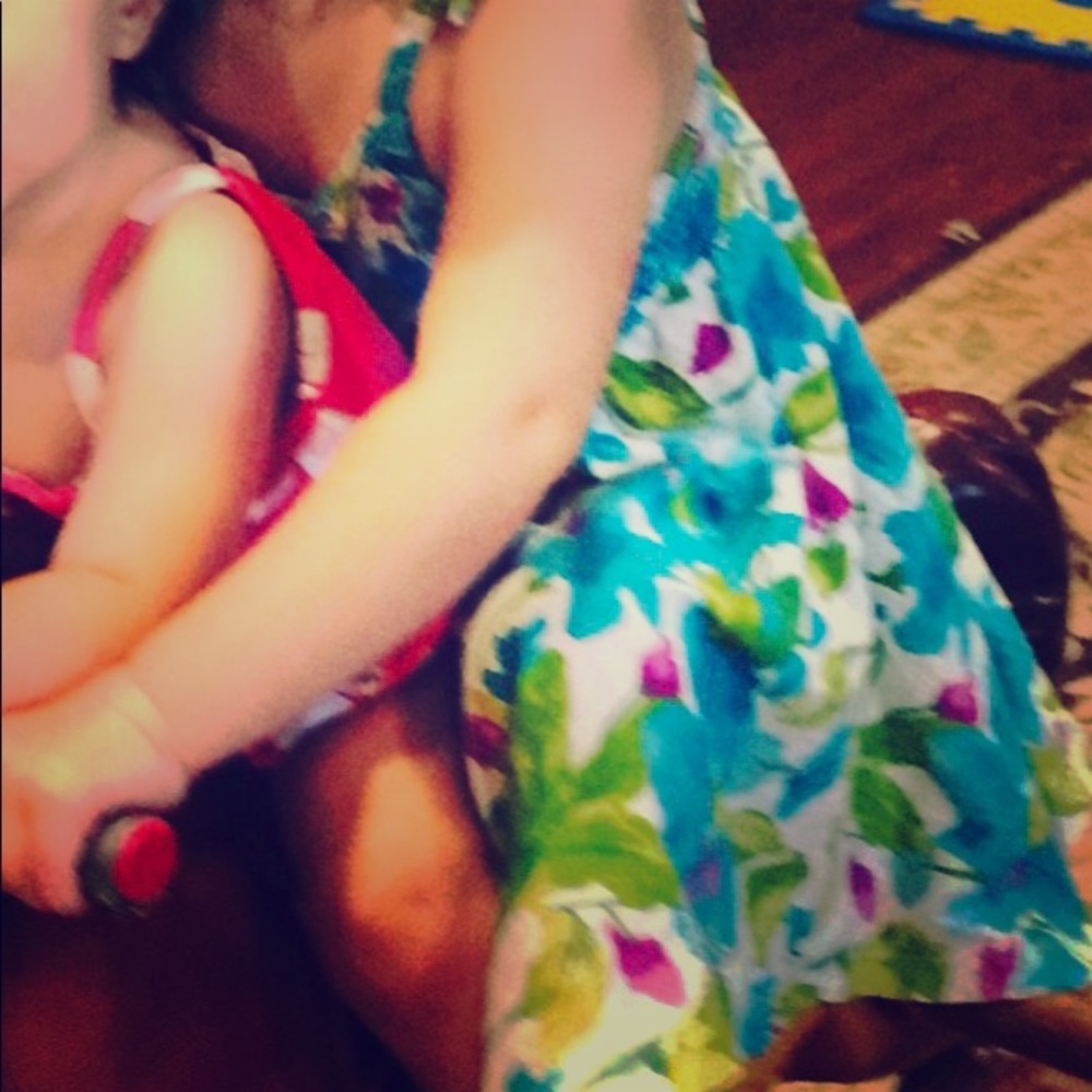 Floral cotton dress sz 2T.